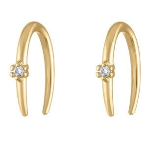 maison miru // pair of shooting star open hoop earrings